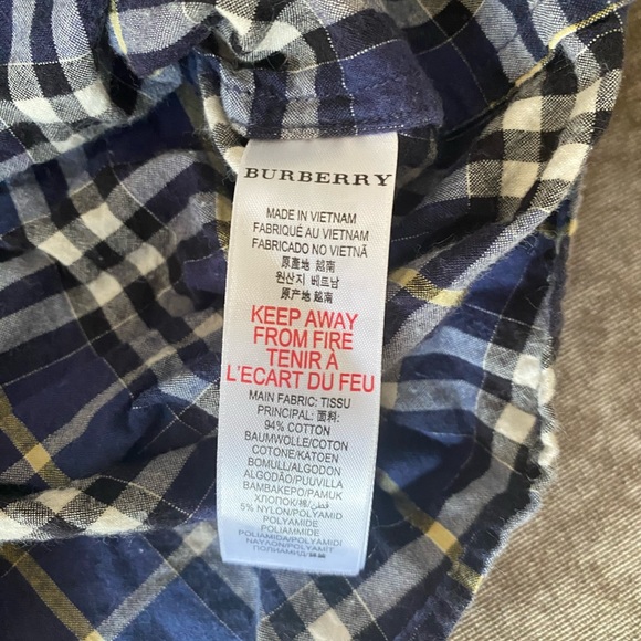 Burberry short sleeve shirt, 9mth - Picture 4 of 5